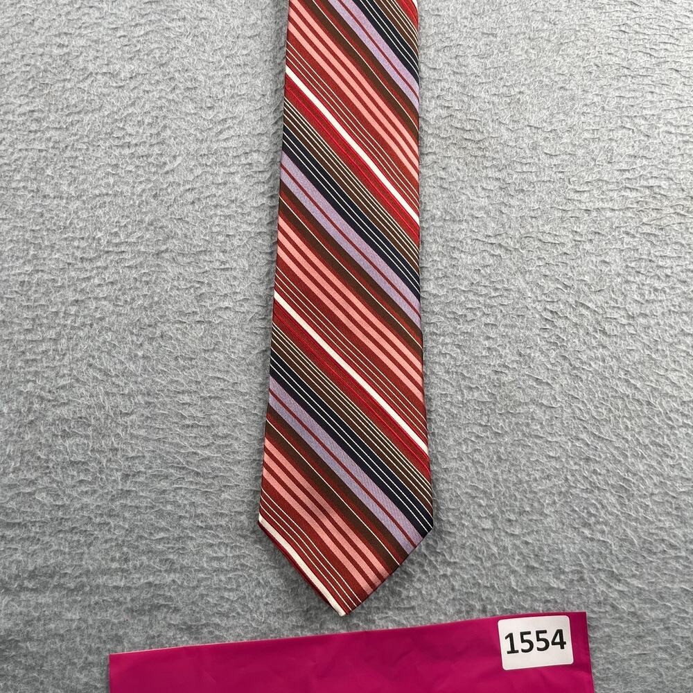 IKE BEHAR Silk Necktie Colorful Striped Tie